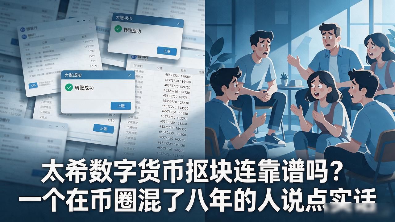 "太希数字货币抠块连"靠谱吗？一个在币圈混了八年的人说点实话