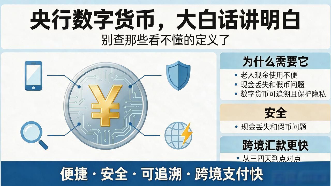 别查那些看不懂的定义了，央行数字货币我用大白话给你讲明白