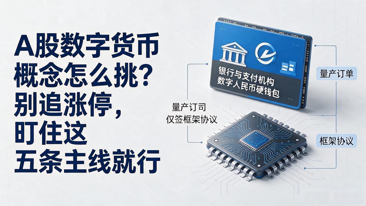 A股数字货币概念怎么挑？别追涨停，盯住这五条主线就行