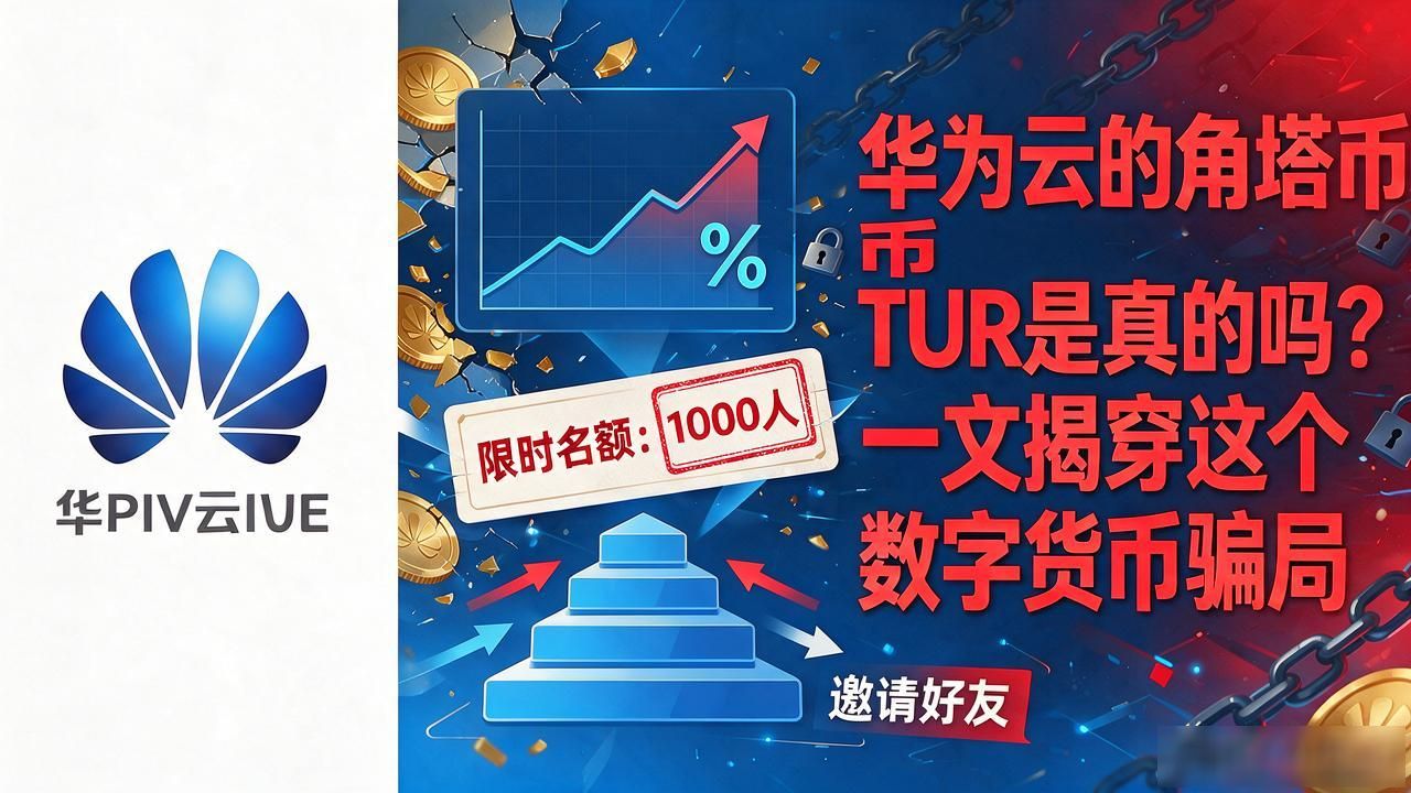 华为云的角塔币TUR是真的吗？一文揭穿这个数字货币骗局