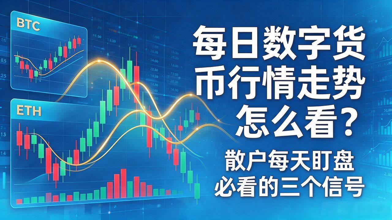 每日数字货币行情走势怎么看？散户每天盯盘必看的三个信号