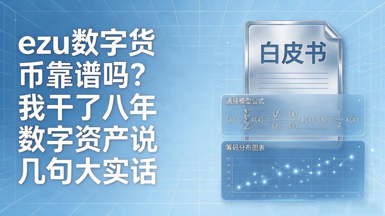 ezu数字货币靠谱吗？我干了八年数字资产说几句大实话