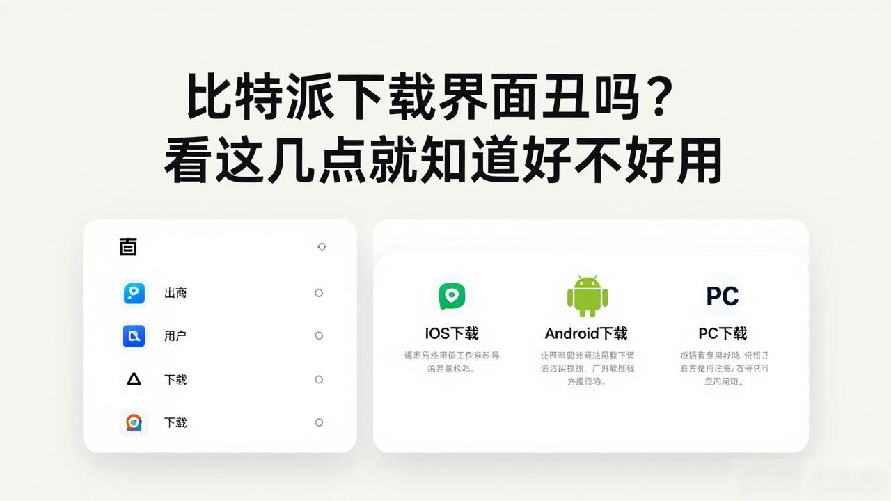 比特派下载界面丑吗？看这几点就知道好不好用