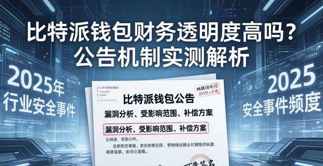 比特派钱包财务透明度高吗？公告机制实测解析