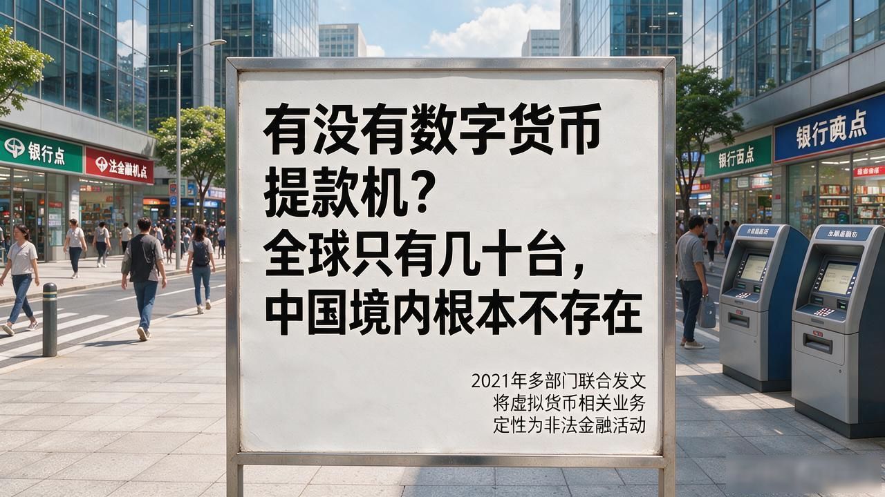 有没有数字货币提款机？全球只有几十台，中国境内根本不存在